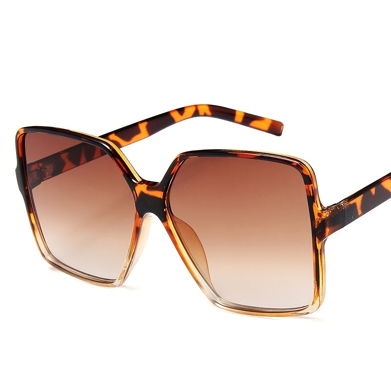 Fashion Women Oversize Sunglasses Gradient Lens Plastic Big Frame For Driving Travel