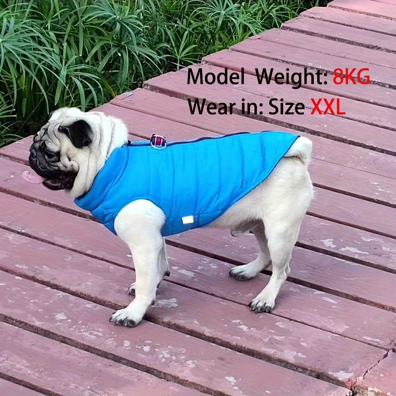 1pc Waterproof Pet Jacket - Water-Resistant, Thermal Insulation, Plush and Cozy Material - Perfect for Small Dogs, Puppies, Cats, Toy Breeds, and Feline Friends in Cold Winter, Autumn, and Spring Seasons