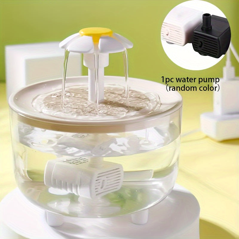 Whisper-Quiet Pet Fountain - Fountains with Automatic Recirculating System, USB Powered, 5V Low Voltage Operation, Food Grade PP Material, No Batteries Required for Cats and Dogs