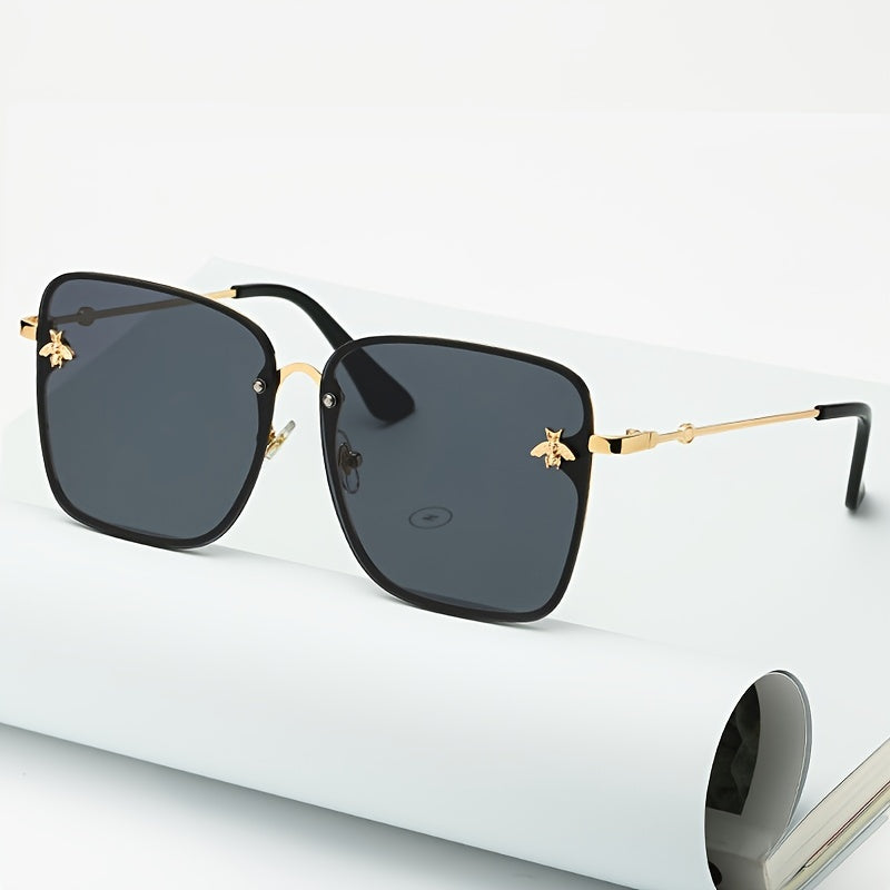 Rimless Square Oversized For Women Trendy Gradient Lens Big Shades fashion glasses