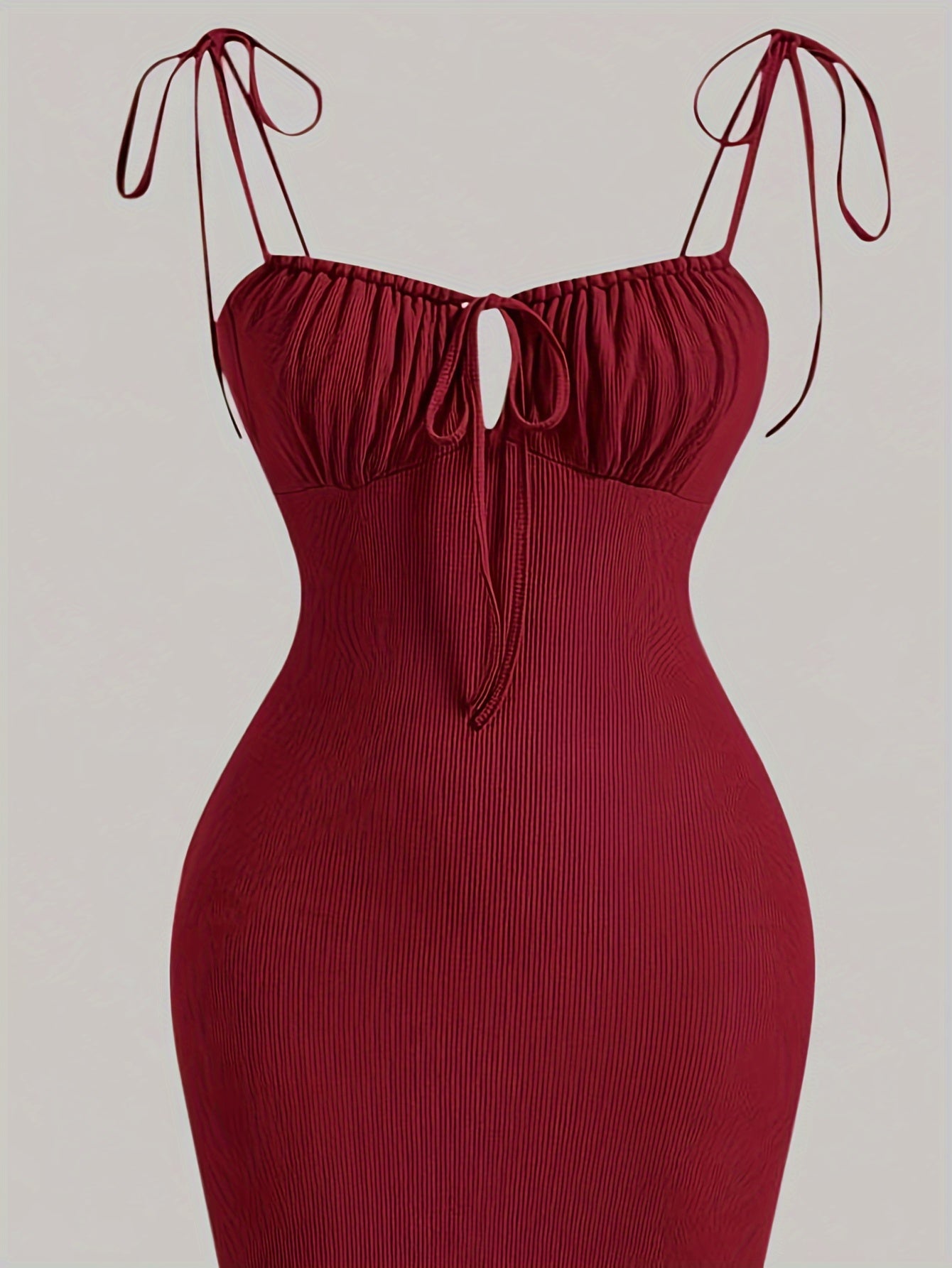 Lace Up Cut Out Ruched Dress