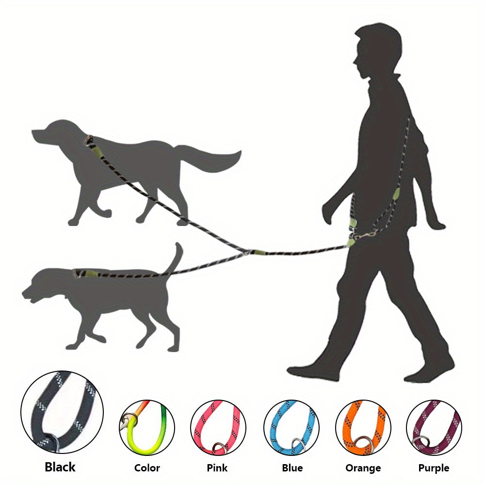 Reflective Hands-Free Dog Leash For Hiking, Walking, And Running - Adjustable Waist And Crossbody Rope For Small And Large Dogs - Bungee Leash For Shock Absorption And Comfort