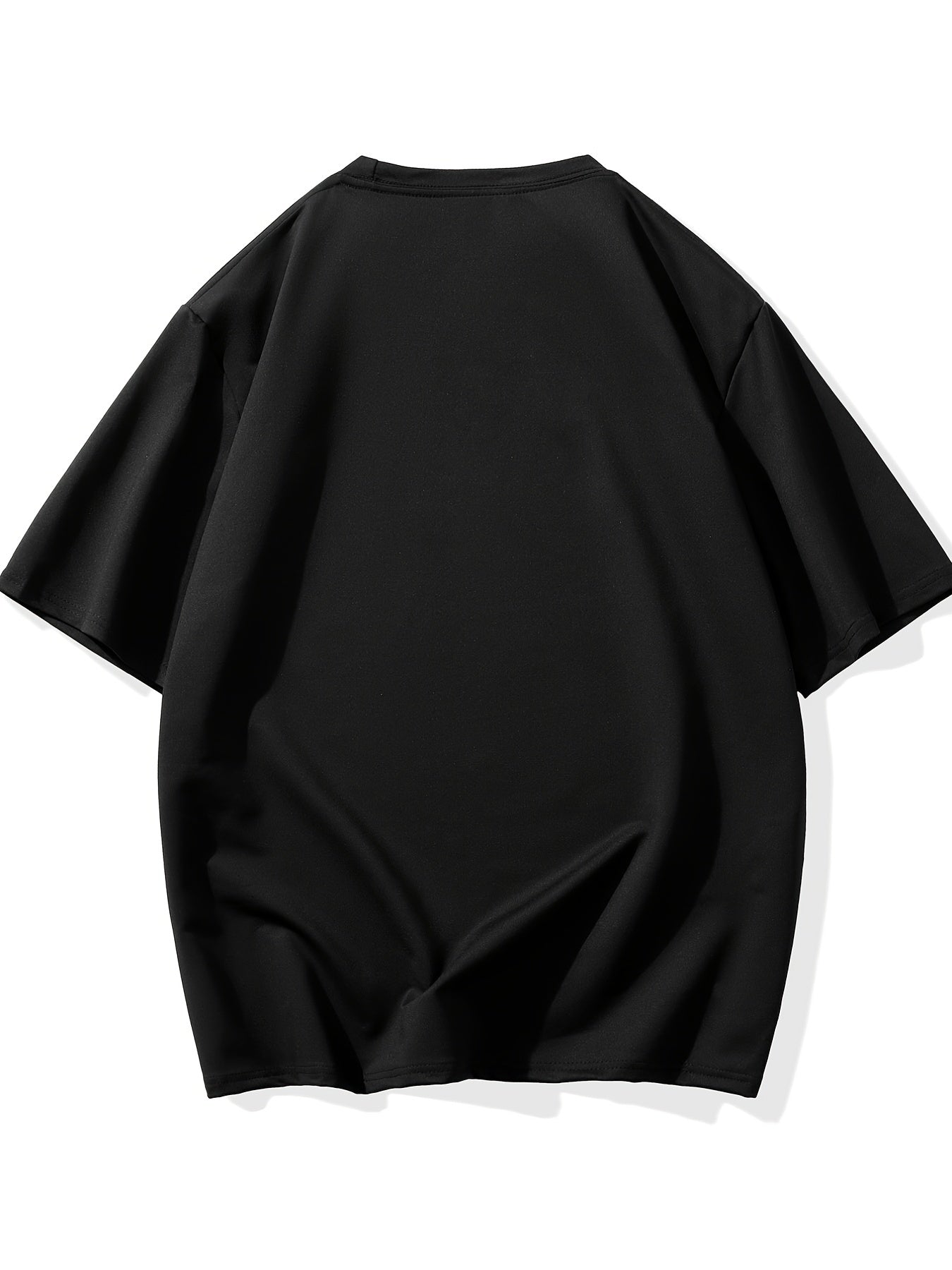 Men's Plus Size 'You are offline...' Print Stretch T-shirt, Oversized Short Sleeve Tops For Spring Summer, Causal Loose Clothing For Big And Tall Guys