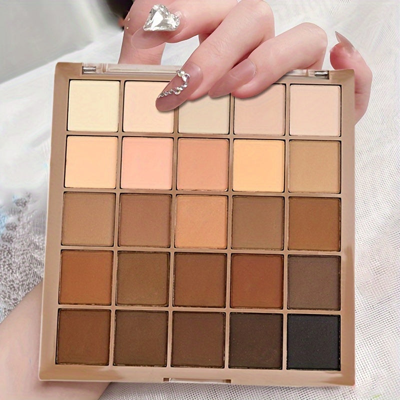 25 Colors Makeup Earth Color Beauty Eyeshadow Glitter Eyeshadow, Easy To Apply Long Lasting Makeup Waterproof Sweat Proof Eyeshadow Make Up Gift Set For Music Festival