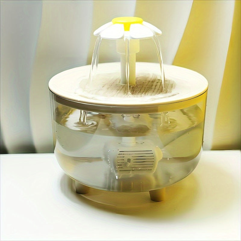 Whisper-Quiet Pet Fountain - Fountains with Automatic Recirculating System, USB Powered, 5V Low Voltage Operation, Food Grade PP Material, No Batteries Required for Cats and Dogs