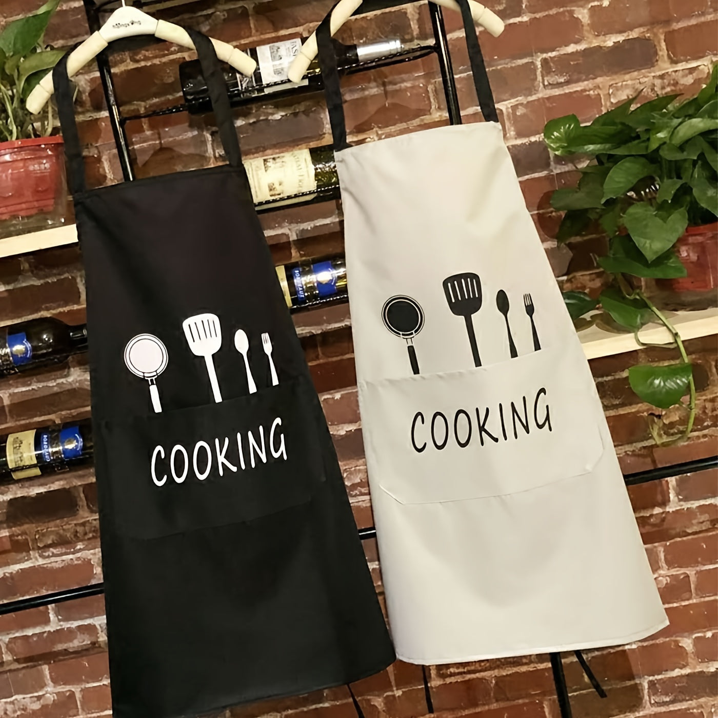 1pc Waterproof And Oil-proof Apron With Pockets - Hand Wipeable Apron For Women And Men - 27.5in X 26.8in - Stay Clean And Protected While Cooking