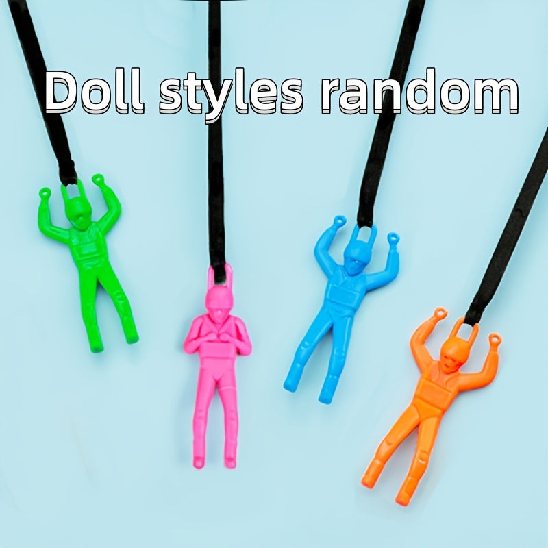 1Pc Set Tangle Parachute Figures Hand Throw Soliders Square Outdoor Flying Toys Throw This Toy Into The Air And It Will Fly easter gift Christmas Halloween Gift