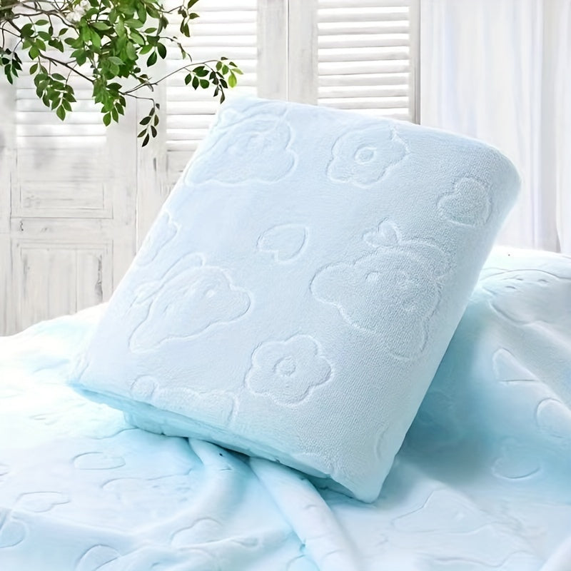 Ultra-Soft Plush Polyester Pet Bath Towel and Blanket - Highly Absorbent Quick-Dry Dog Bath Towel for Grooming, Drying, Sleeping - Durable Pet Towels for Dogs and Cats - 70.0cm x 140.0cm