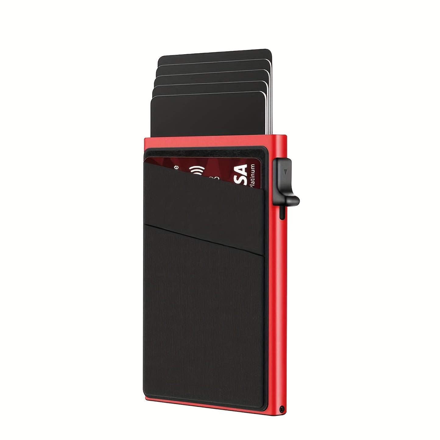 RFID-Secure Aluminum Credit Card Holder - Pop-Up Access, Slim & Lightweight - Perfect Gift for Men