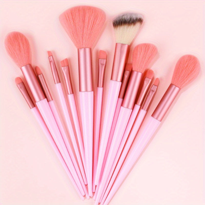 13PCS Soft Fluffy Makeup Brushes Set With Makeup Sponge For Cosmetics Foundation Blush Powder Eyeshadow Kabuki Blending Makeup Brush Beauty Tool