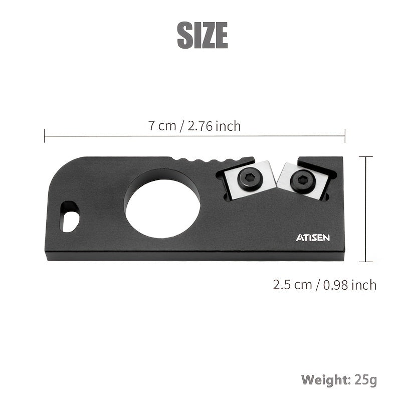 Versatile & Portable Aluminum Knife Sharpener - Perfect V-Grind Edge for Razor-Sharp Results, Ambidextrous Design