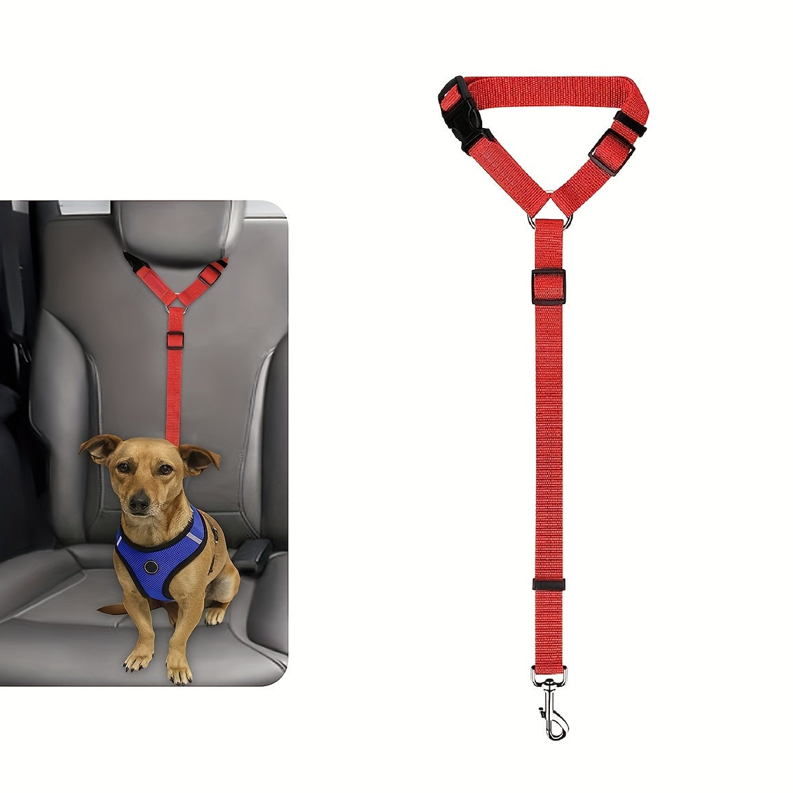 Secure Pet Car Tether Safety Leash - 1pc Dog Seat Belt Vehicle - Dog Seatbelt Bu
