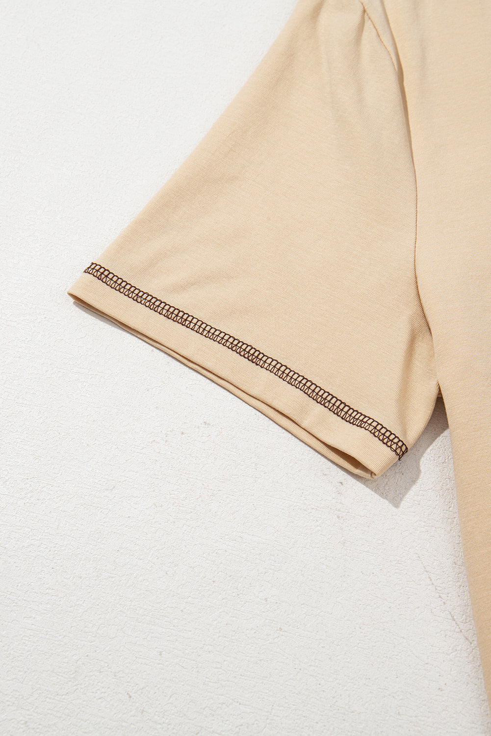 Apricot RODEO Horseshoe Embroidered Patch Pocket T Shirt