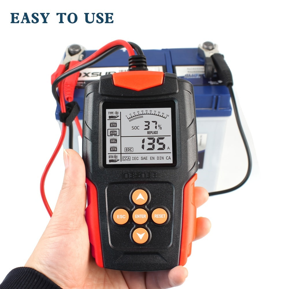 12v & 24v Battery Tester, Battery Analyzer Test Tool Digital Tester For Wet/GEL/SLA/Flooded/EFB/Lead-Acid/AGM