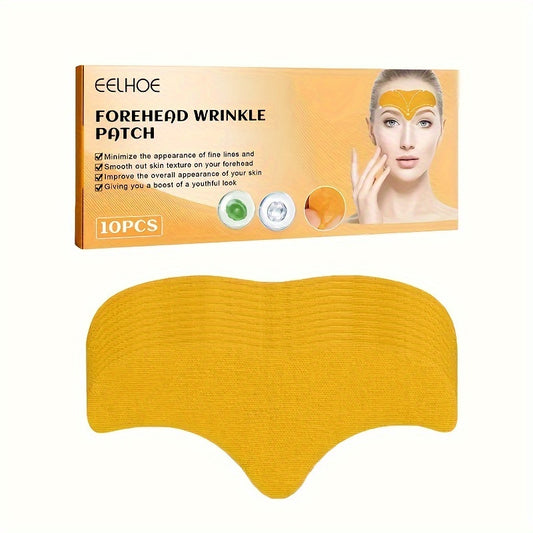 10pcs Forehead Wrinkle Patches, Skin Tightening Care Solution, Hydrolyzed Collagen And Centella Infused, Smooth, Youthful Skin Look, Safe For Sensitive Skin Without Irritations