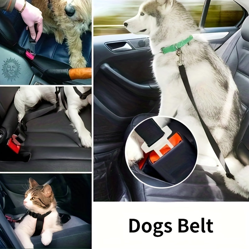 Retractable Pet Safety Seat Belt - 1pc Dog & Cat Car Travel