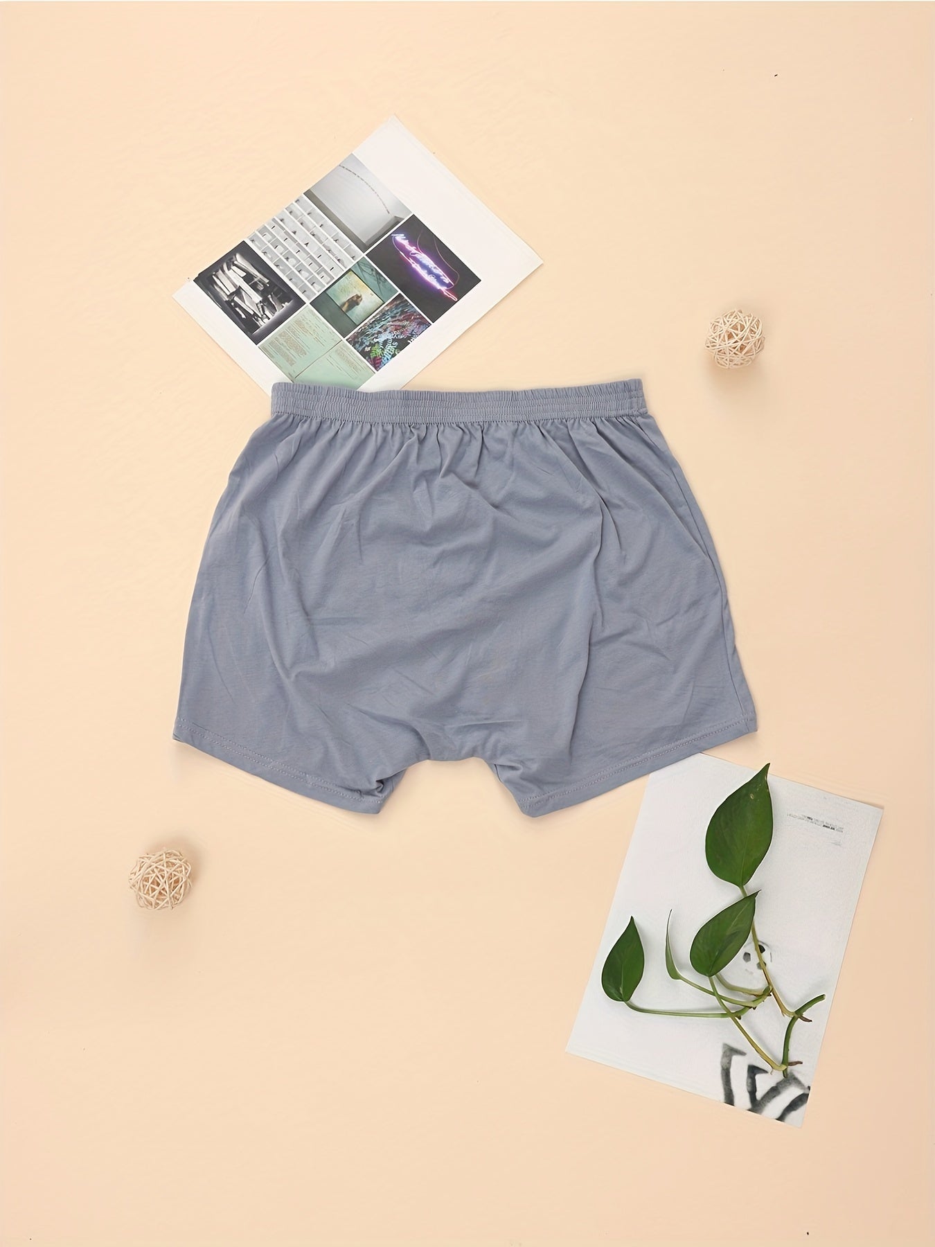 Men's Cotton Home Loose High Waist Deep Crotch Underwear Pajama Pants