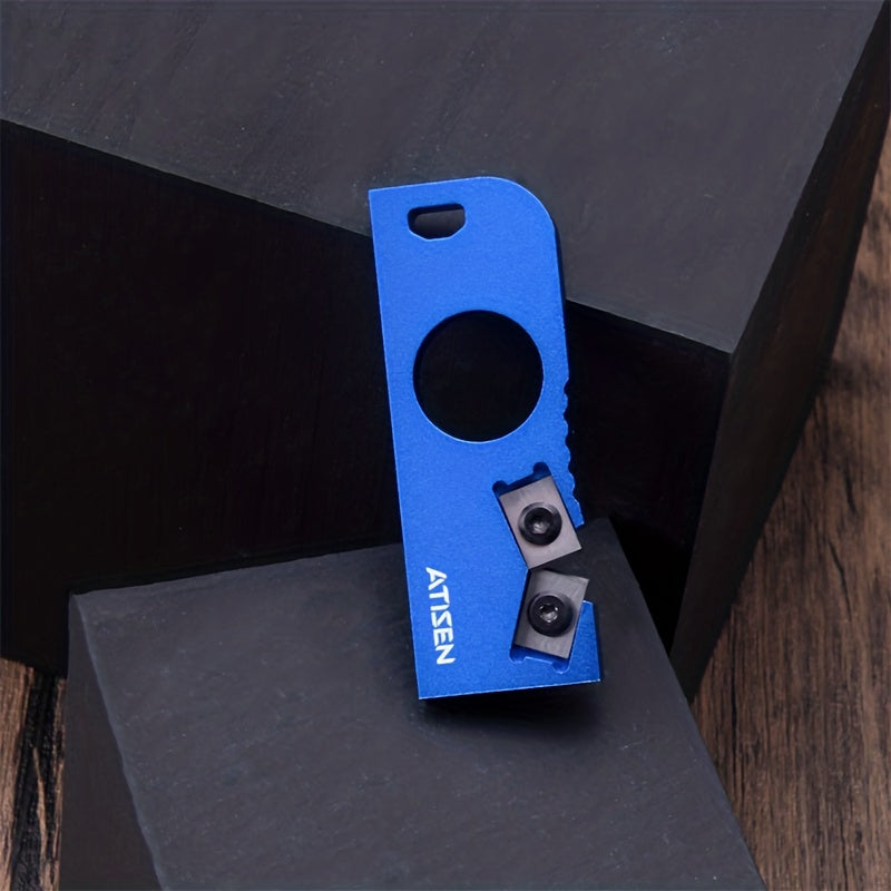 Versatile & Portable Aluminum Knife Sharpener - Perfect V-Grind Edge for Razor-Sharp Results, Ambidextrous Design