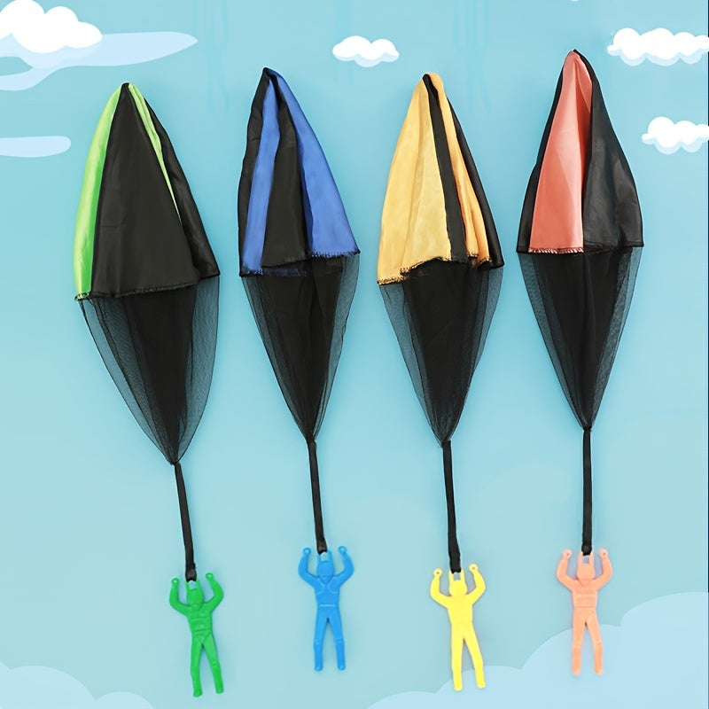 1Pc Set Tangle Parachute Figures Hand Throw Soliders Square Outdoor Flying Toys Throw This Toy Into The Air And It Will Fly easter gift Christmas Halloween Gift