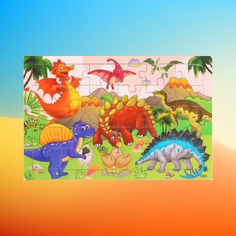 30PCS Colorful Jigsaw Puzzles For Kids Age 3-5 Preschool Educational Brain Teaser Boards Toys Toddler Children Learning Puzzles, Halloween/Christmas Gift