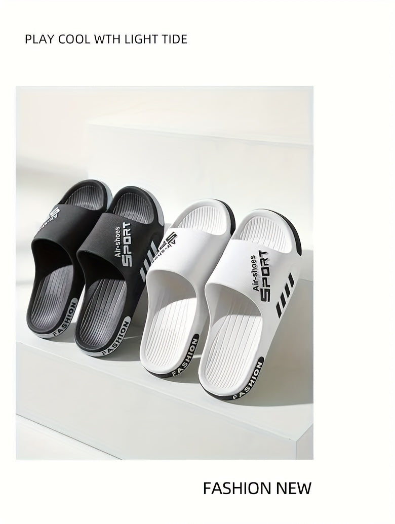 Men'S Casual Summer PVC Slippers - Non-Slip, Wear-Resistant Sole, Comfortable Slip-On Sandals for Outdoor & Indoor Use, Outdoor Footwear | Casual Slipon Shoes | PVC Upper Sandalssuitable for Men & Women