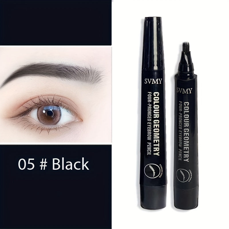 Long-lasting Smooth 4 Split Head Liquid Eyebrow Pencil, Natural And Wild Eyebrow Pencil, Waterproof And Shaping Eyebrow Makeup Tool