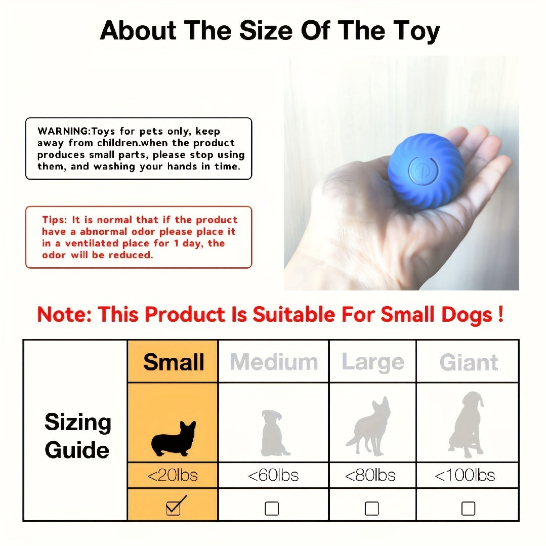 Intelligent Jumping Ball, Electric Charging Cat And Dog Toy, Self-rolling Pet Dog Toy Ball, Electric Intelligent Pet Ball, Pet Grinding Teeth Toy Gravity Jumping Ball Toy For Small Dogs