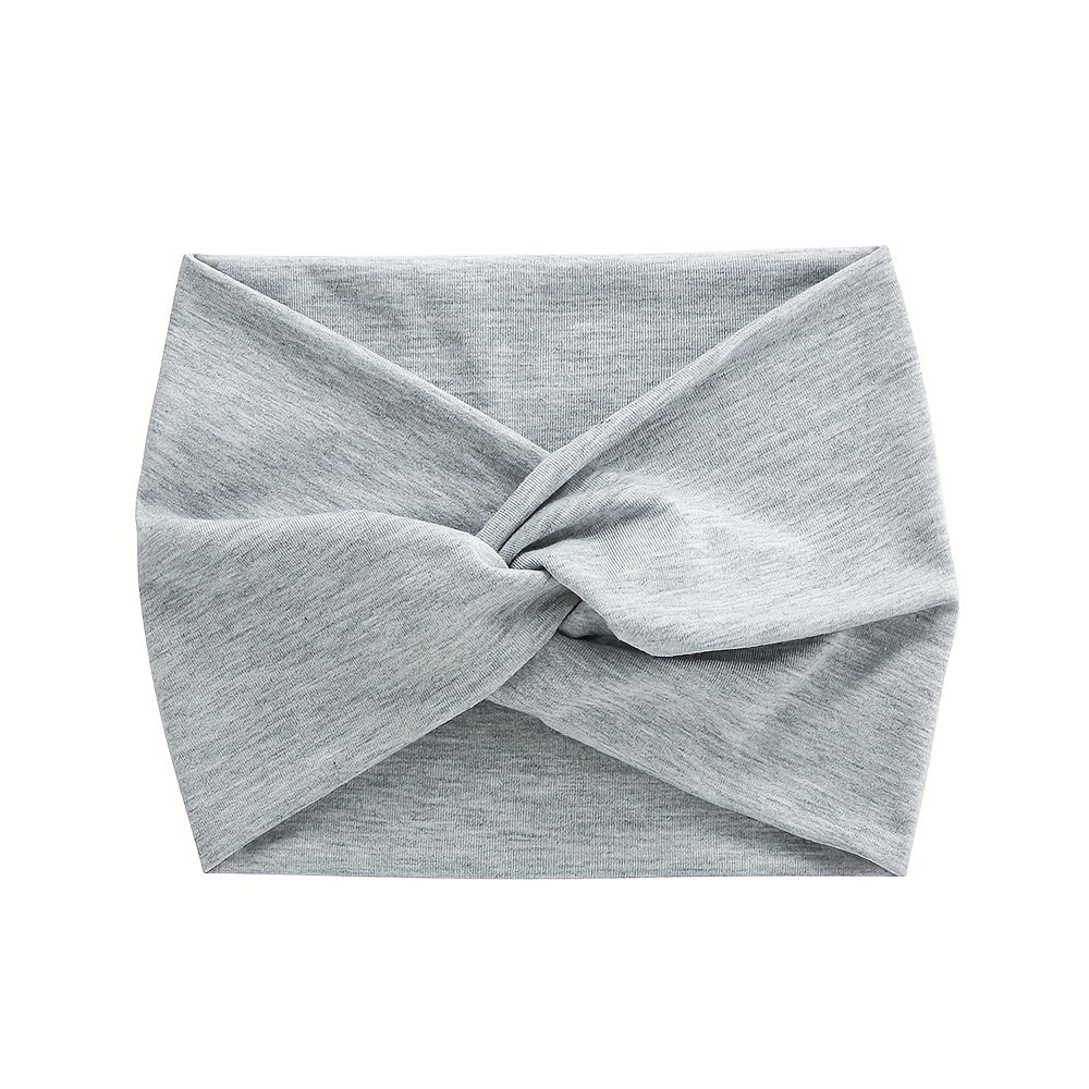 1pc Elegant Leopard Print Knitting Sports Headband - Stretchy, Sweat-Absorbing, Minimalist Design for Women - Perfect for Yoga, Fitness, and Valentines Day Festival