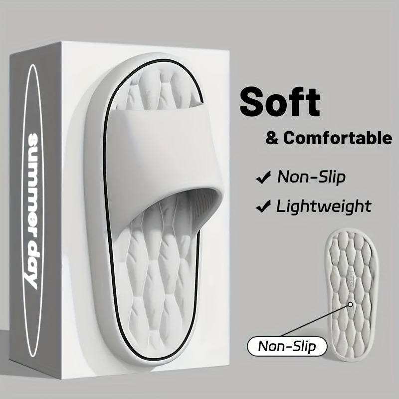 Soft, Comfortable Women's EVA Slip-On Slippers - Lightweight, Non-Slip, Breathable, Durable Indoor/Outdoor Sandals with Thick Cushioned Sole, Anti-Shit Design & Ergonomic Support, Pastel Pink Casual House Shoes for All Season