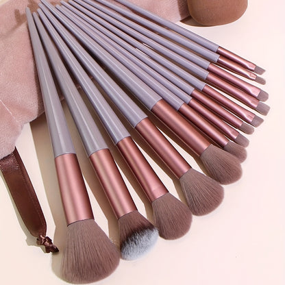 13PCS Soft Fluffy Makeup Brushes Set For Cosmetics Foundation Blush Powder Eyeshadow Kabuki Blending Makeup Brush Beauty Tool