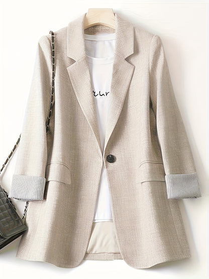 Internet Celebrity Women's Loose-Fit Casual Jacket for Spring and Autumn, Small Suit Top