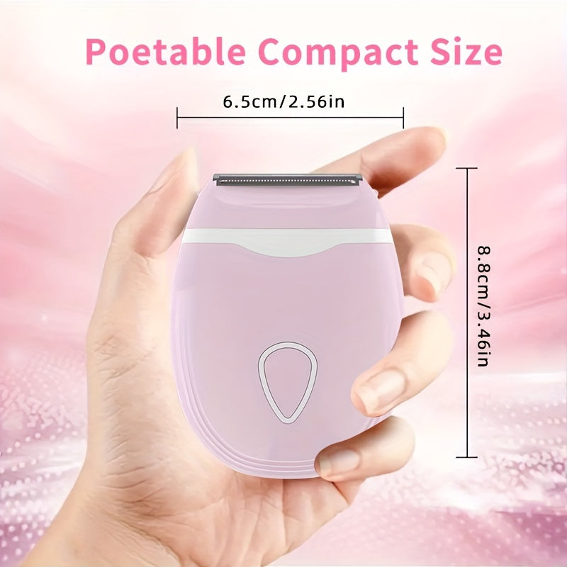 Electric Shaver For Women Electric Razor For Womens Bikini Legs Underarm Hairs Portable Trimmer With Detachable Head Wet Dry Use (No Batteries)