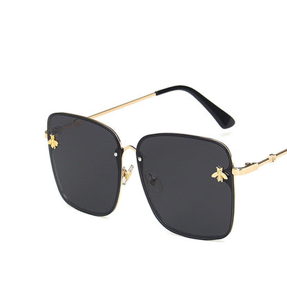 Rimless Square Oversized For Women Trendy Gradient Lens Big  Shades fashion glasses
