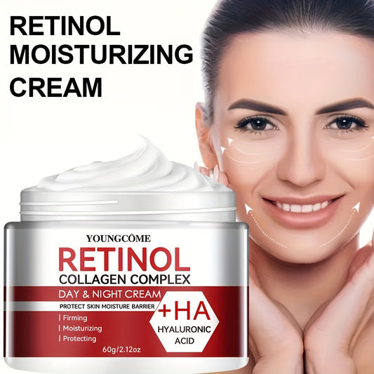 30g/60g Retinol Collagen Complex Day & Night Cream With Licorice Root Extract, Moisturizing, Nourishing Firming Rejuvenating Skin With Plant Squalane