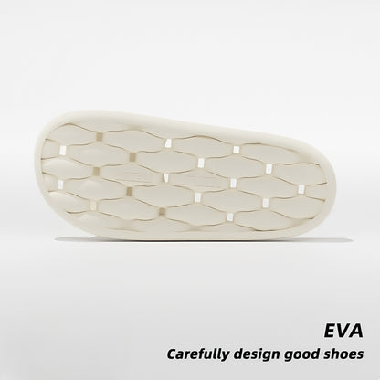 MILANO EVA Slippers - Lightweight, Quick-Dry, Comfortable Home & Bathroom Shoes with Textured Sole, Hollow-Out Design, Black & White Italian Flag Pattern, Perfect for Men and Women, Bathroom Slippers | Stylish Slippers | EVA