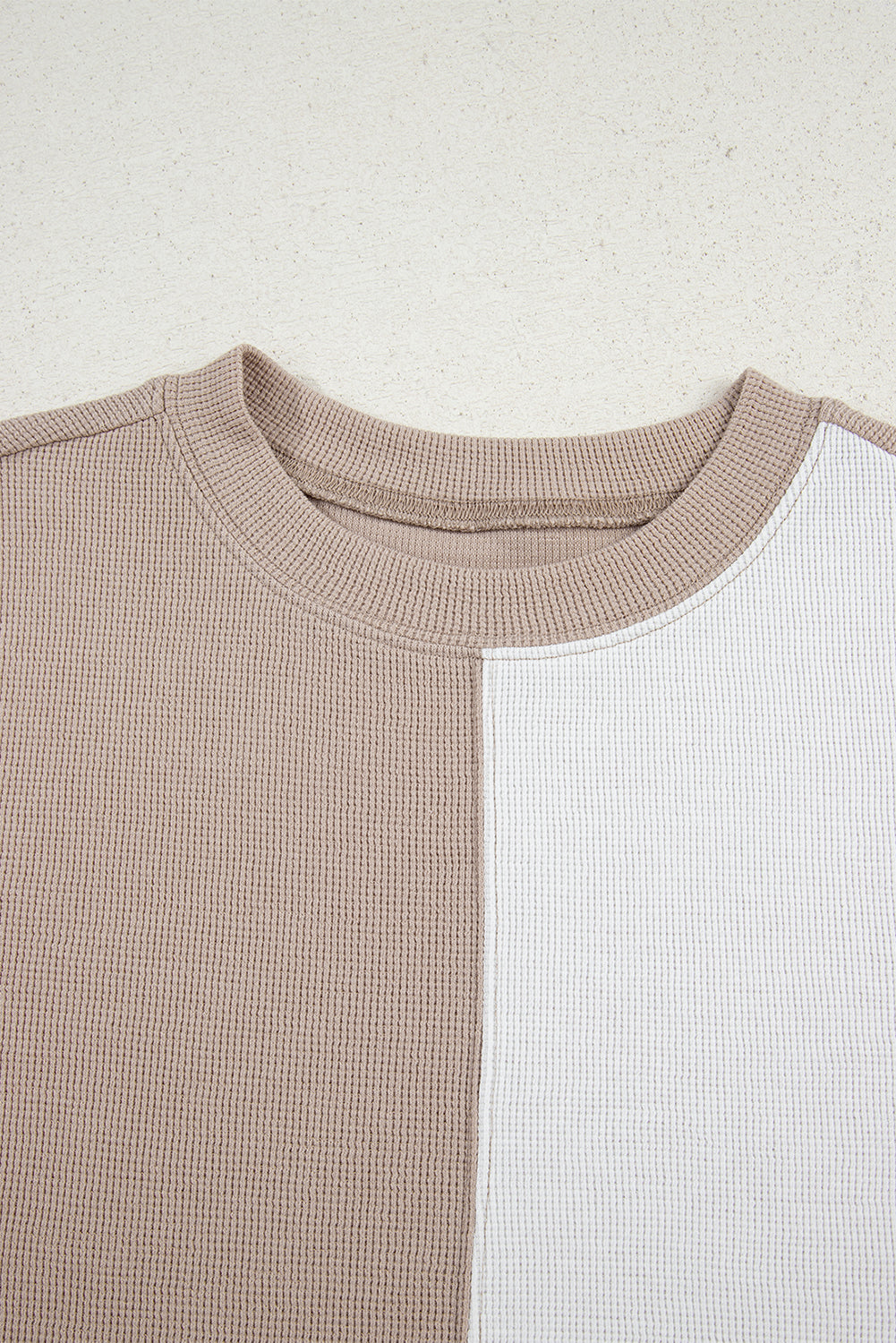 Jet Stream Textured Colorblock Patchwork Tee and Shorts Set