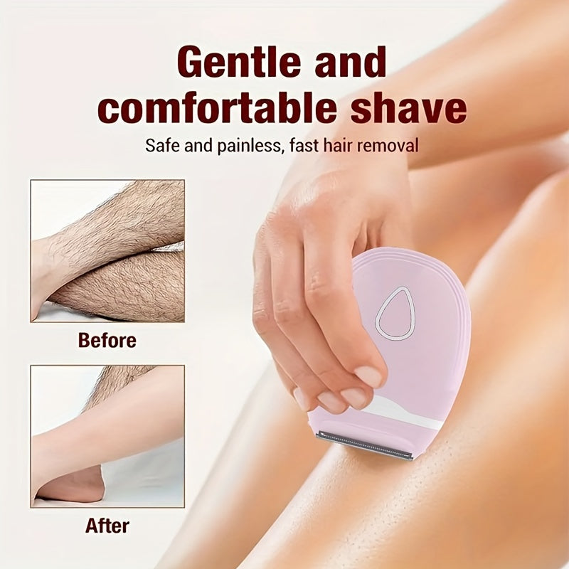 Electric Shaver For Women Electric Razor For Womens Bikini Legs Underarm Hairs Portable Trimmer With Detachable Head Wet Dry Use (No Batteries)
