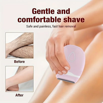 Electric Shaver For Women Electric Razor For Womens Bikini Legs Underarm Hairs Portable Trimmer With Detachable Head Wet Dry Use (No Batteries)