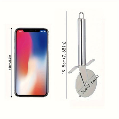 Effortlessly Roll Out Perfect Pizza with this Stainless Steel Pizza Wheel Knife
