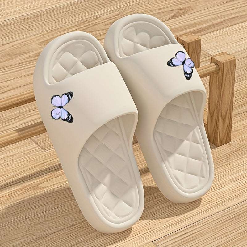 [Lightweight EVA Slippers] Soft Lightweight EVA Women's Slippers | Cute Butterfly Design, Non-Slip Indoor/Outdoor Summer Beach Sandals, Slip-On Comfort for Home, Casual & Formal Occasions, Beach Shoes