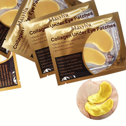 [Hydrating & Moisturizing] Maxylva Collagen Under Eye Patches | Hydrating & Moisturizing | Aloe Vera, Vitamin E & Green Tea Extracts | Alcohol-Free, Ideal for All Skin Types | Eye Care