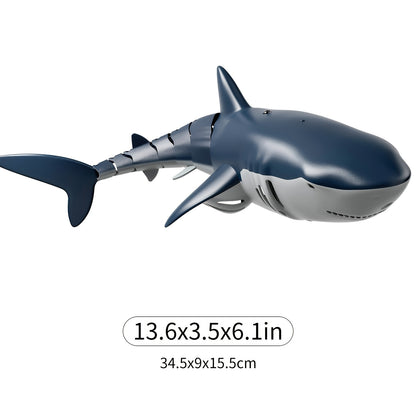 BABYHOME TEMI Remote Control Shark 1:18 High Simulation Scale Fish With Light & Spray Water For Lake Bathroom Pool Toys For Kids Boys Halloween Christmas Birthday Gift
