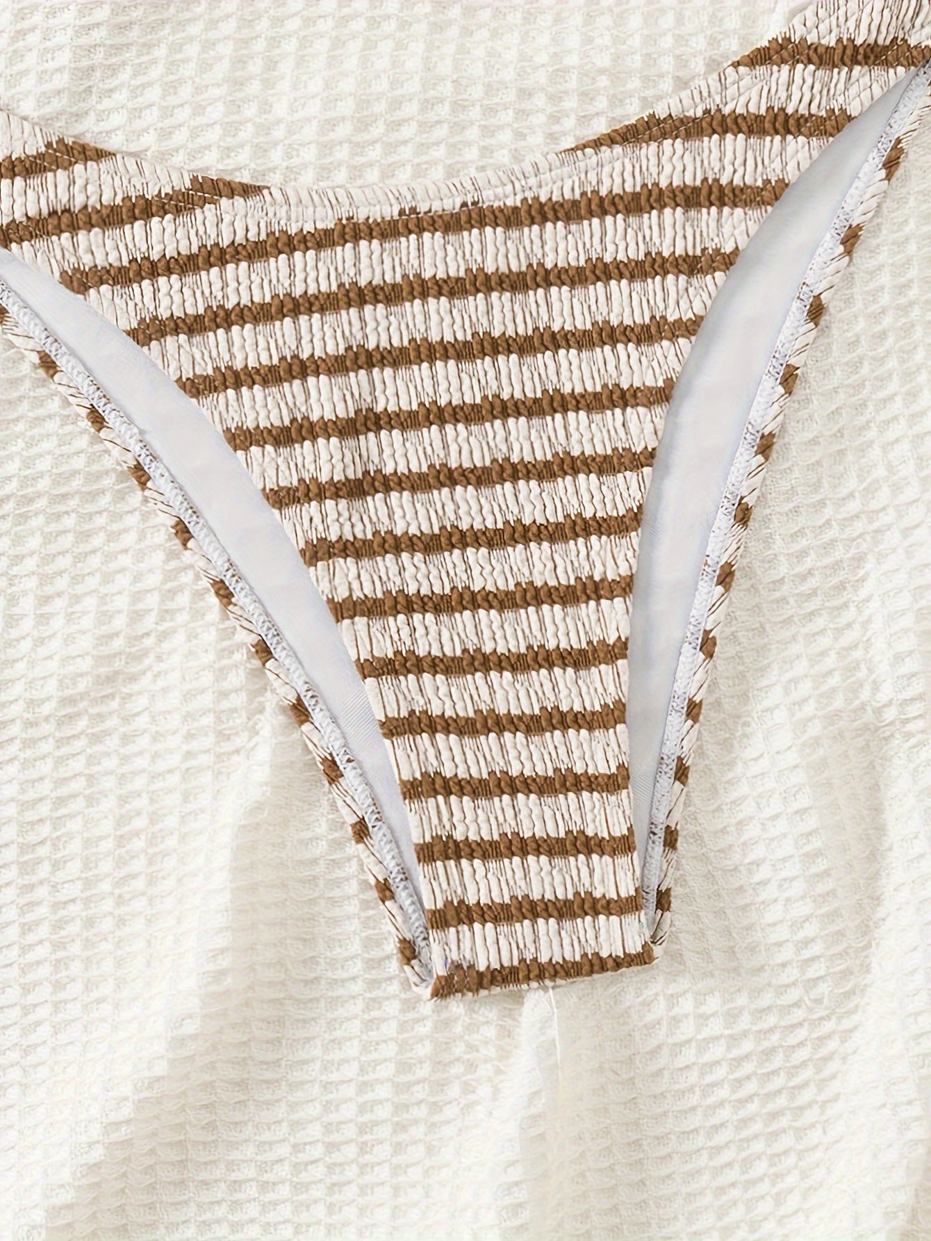 Sexy Striped Twist Bag Split Bikini Set