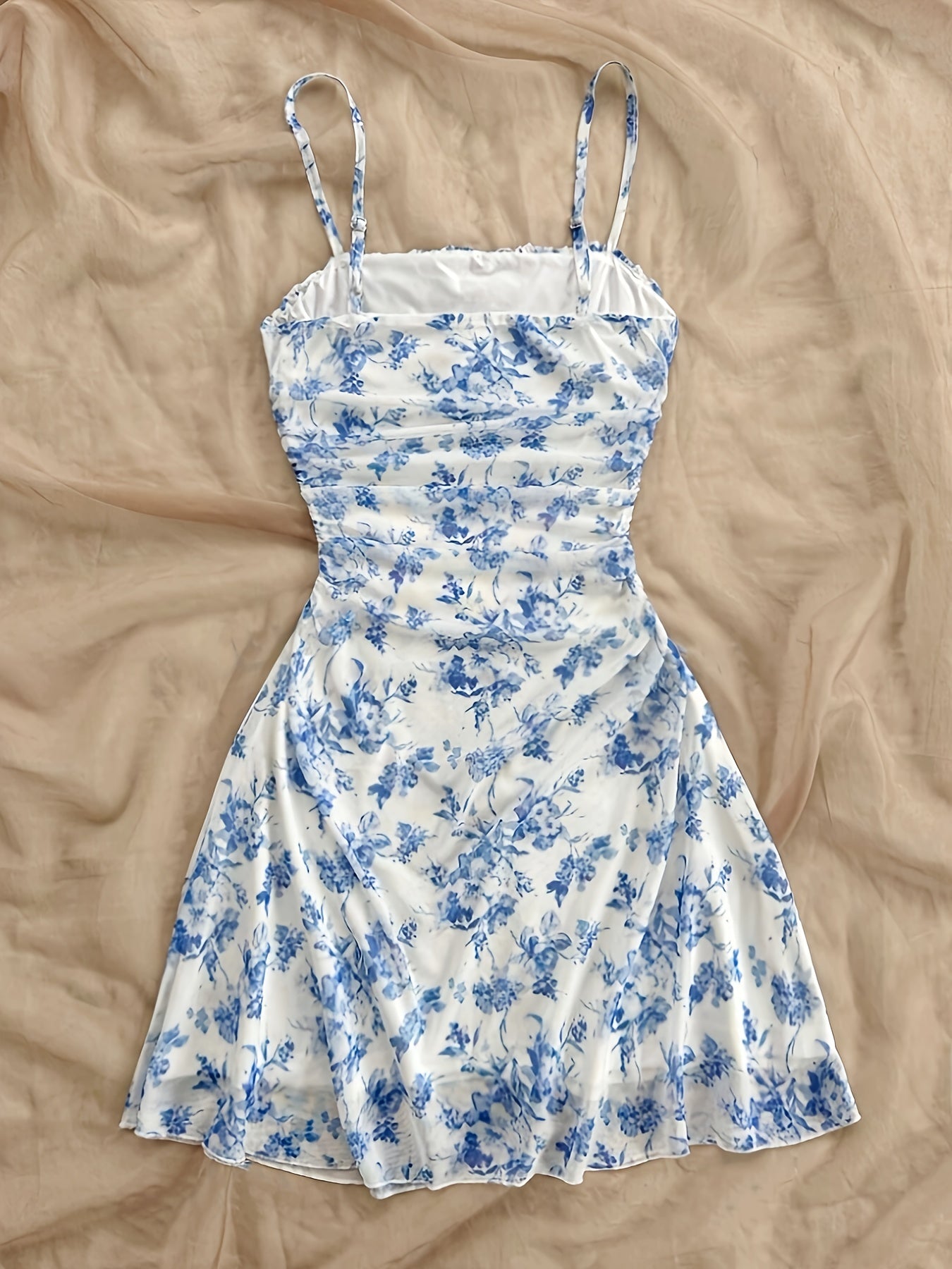 Women's New Floral Print Halter Dress Fashionable Elegant Suitable for All Seasons