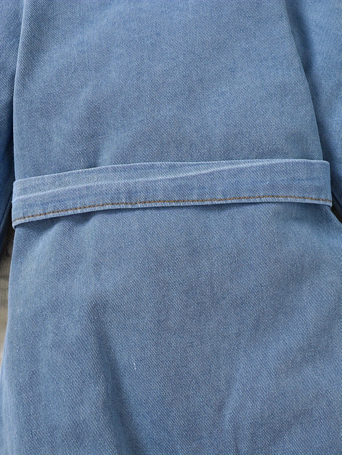 A Babygirl Open Collar Long Sleeve Ripped Denim Jumpsuit Spring And Autumn