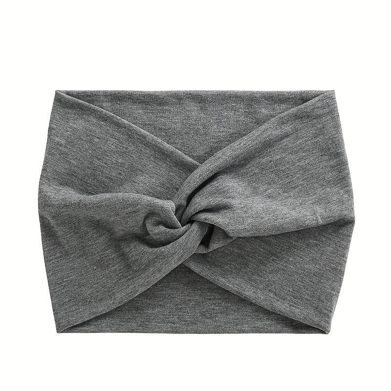 1pc Elegant Leopard Print Knitting Sports Headband - Stretchy, Sweat-Absorbing, Minimalist Design for Women - Perfect for Yoga, Fitness, and Valentines Day Festival