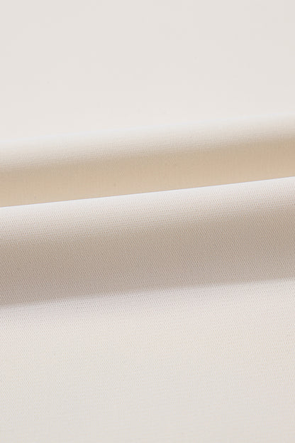 Oatmeal Contrast Geometric Print Patchwork V Neck Short Sleeve Plus Size Top