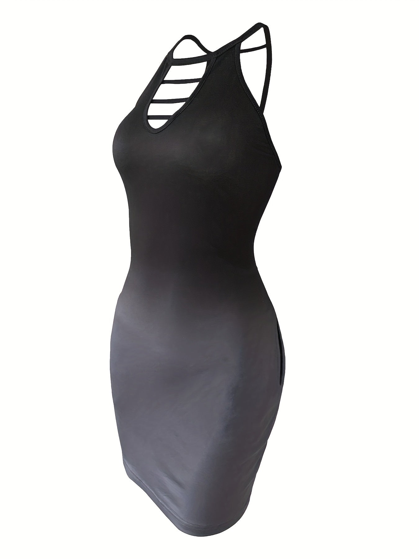 Women's Sexy Gradient Color-Changing Off-Shoulder Dress - High Elasticity Fitted Summer Dress with Cut-Out Details, Machine Washable for Casual & Evening Outfits, Tight Fitted Dress, Outfit Changes, Evening Wear, Straps Neckl