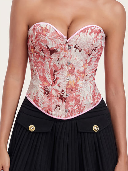 Lace Up Off Shoulder Non-Stretch Shaping Top, Women's Tight Bone Corset Top, Women's Activewear