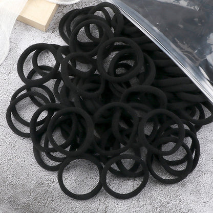 50pcs/Set Women   Basic Hair Bands 4cm Simple Solid Colors Elastic Headband Hair Ropes Ties Hair Accessories Ponytail Holder